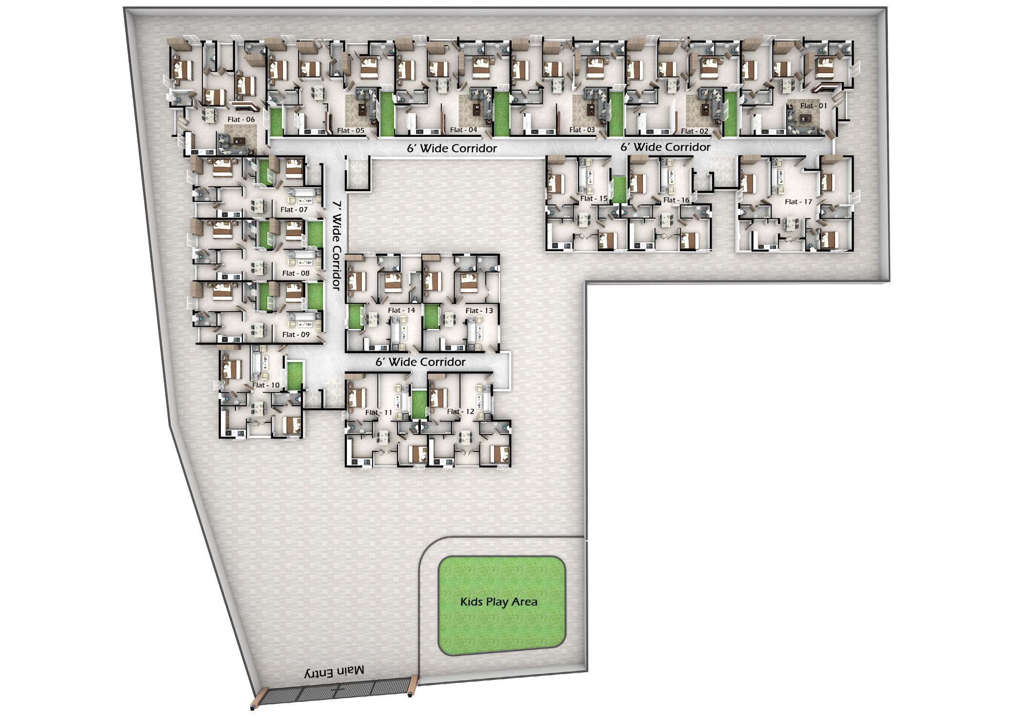 Emerald Apartments Layout Plan
